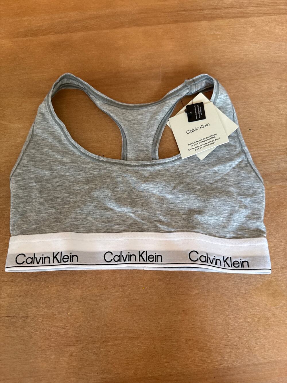 Calvin Klein Unlined Classic Bralette Icon Cotton Modal Gray M